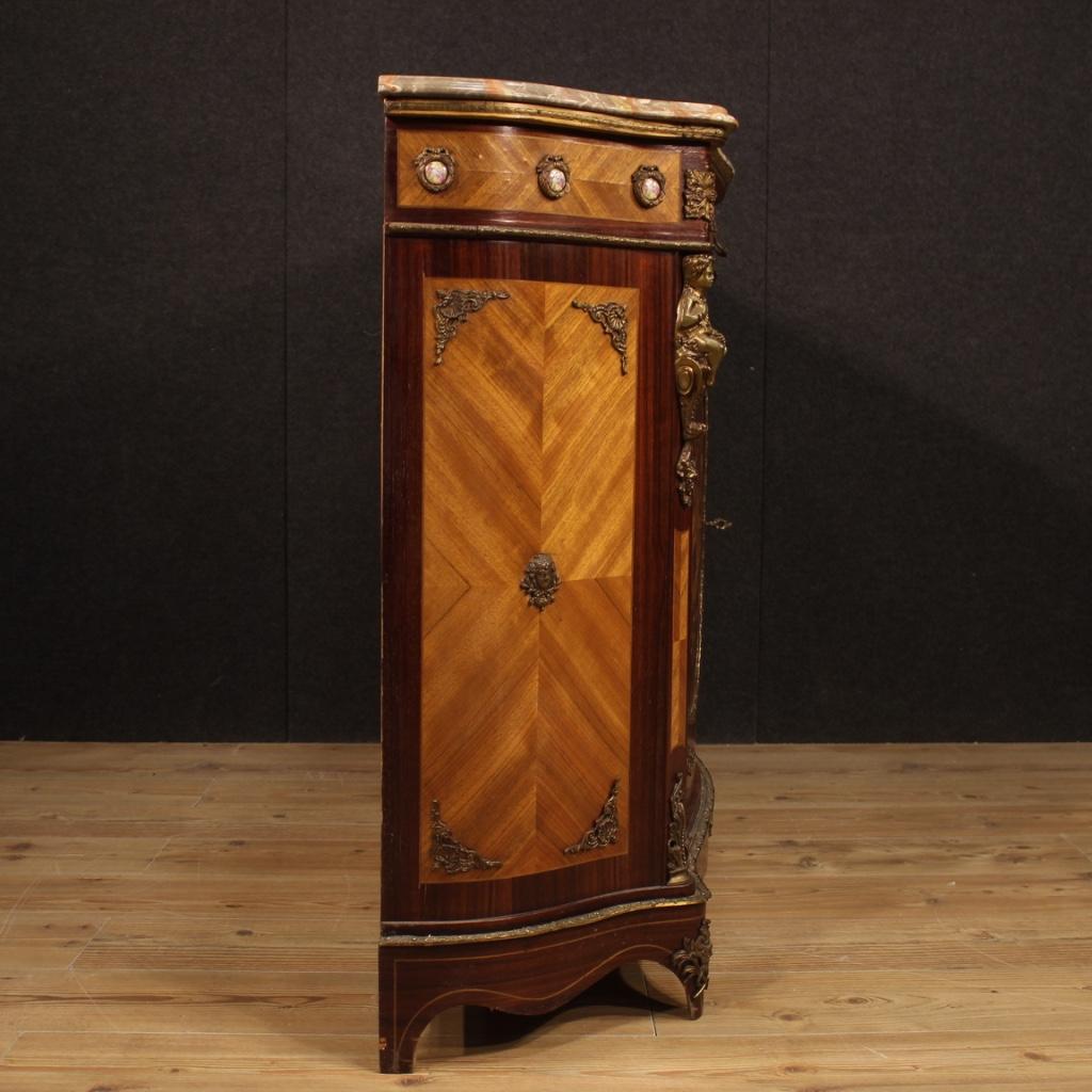 20th Century Inlaid Wood with Marble-Top French Napoleon III Style Sideboard 5