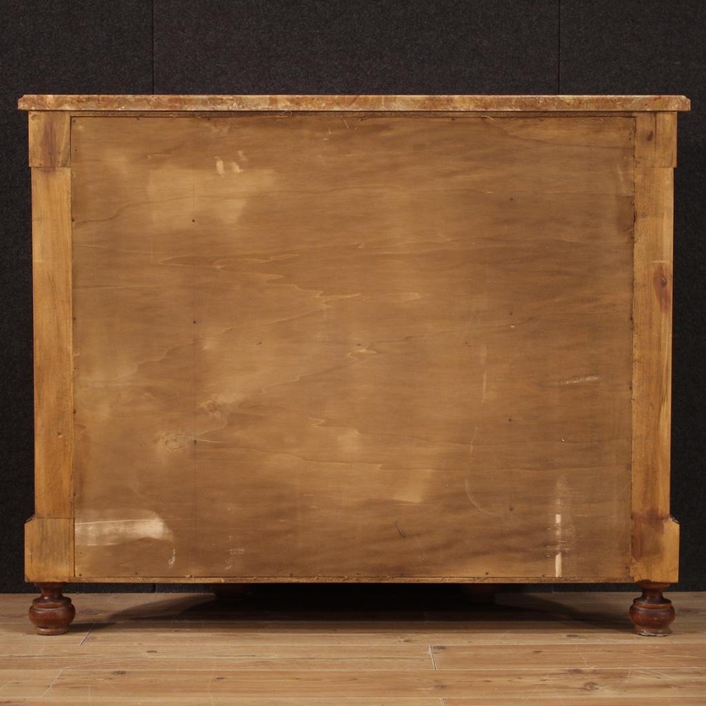 20th Century Inlaid Wood with Marble Top French Sideboard, 1960 6