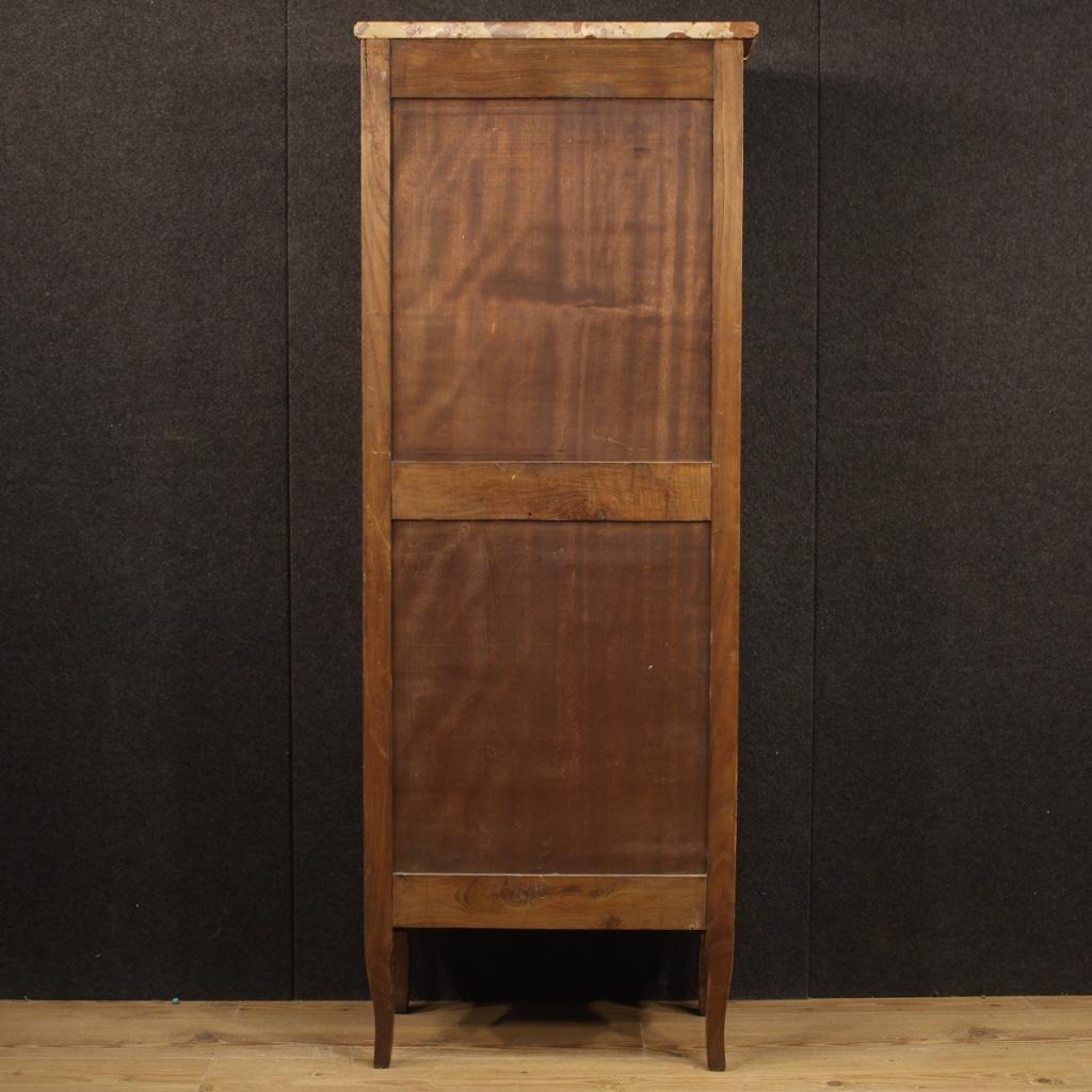 20th Century Inlaid Wood with Marble Top French Vitrine, 1930 8
