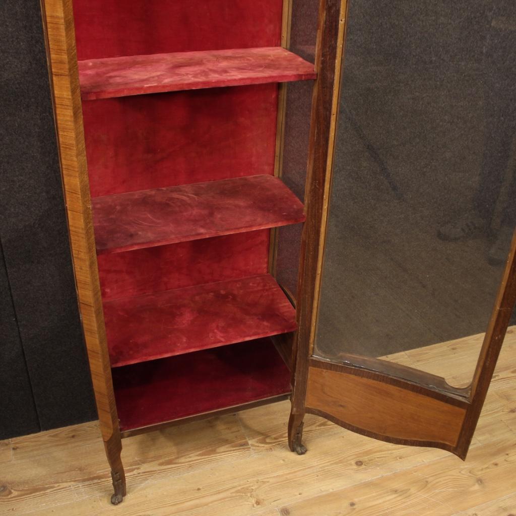 20th Century Inlaid Wood with Marble Top French Vitrine, 1930 6