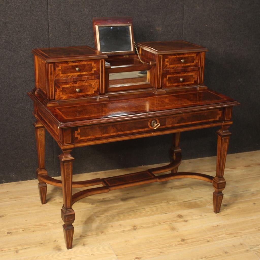 inlaid wood desk