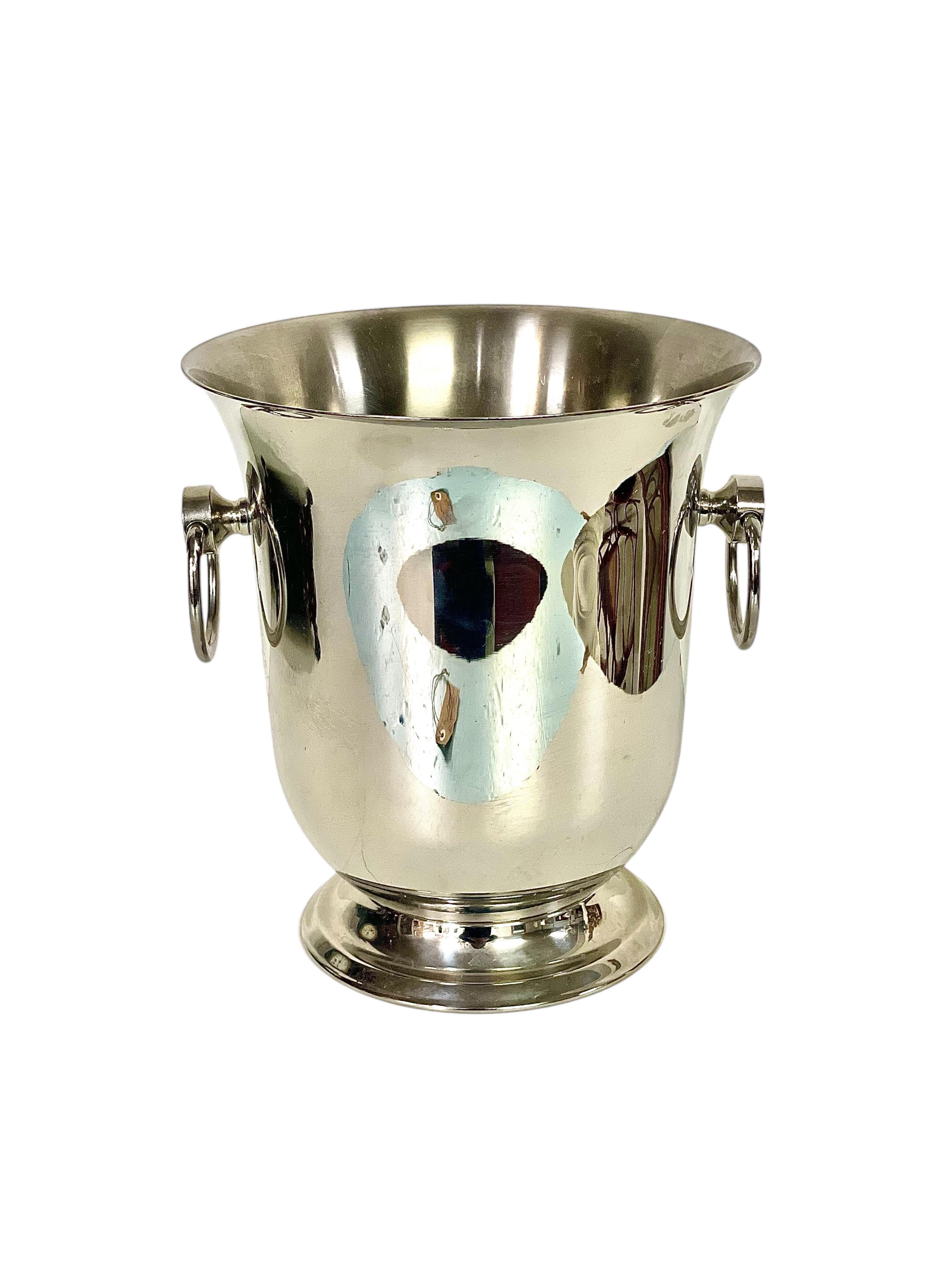 20th Century Silver-Plated Champagne Bucket by Guy Degrenne For Sale