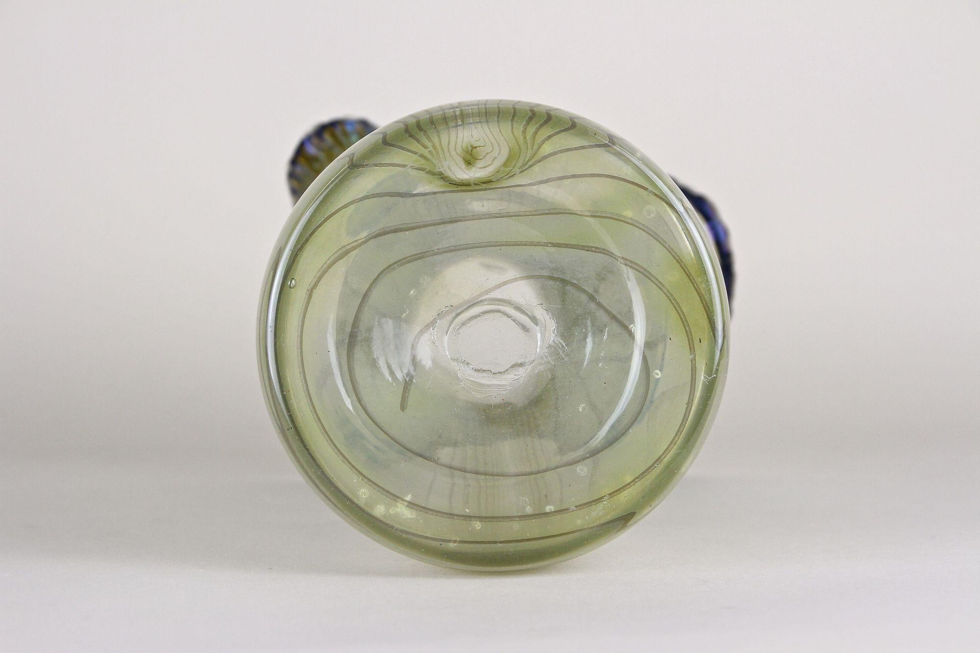 Vase en verre irisé du 20e siècle par E. Eisch, signé, Allemagne 1982 en vente 10