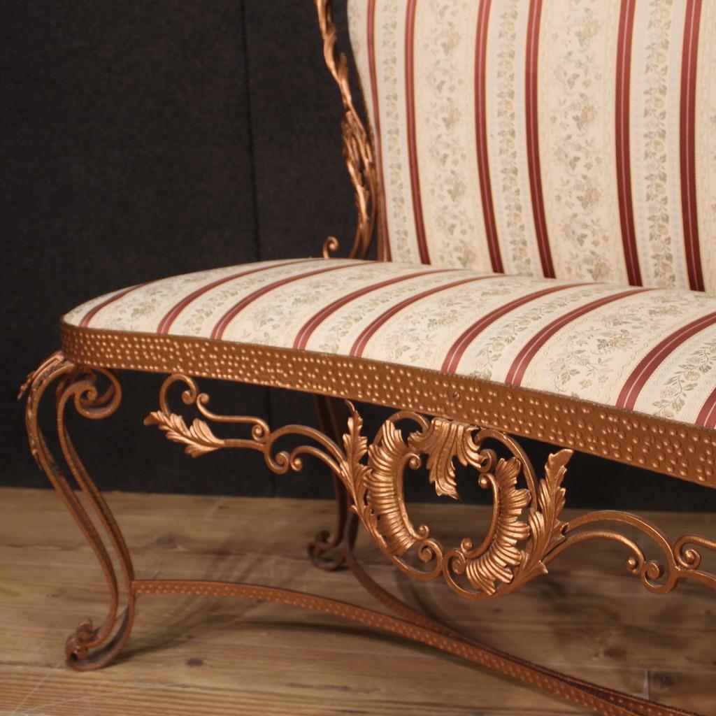 20th Century Iron and Fabric Italian Design Pier Luigi Colli Sofa, 1960 en venta 6