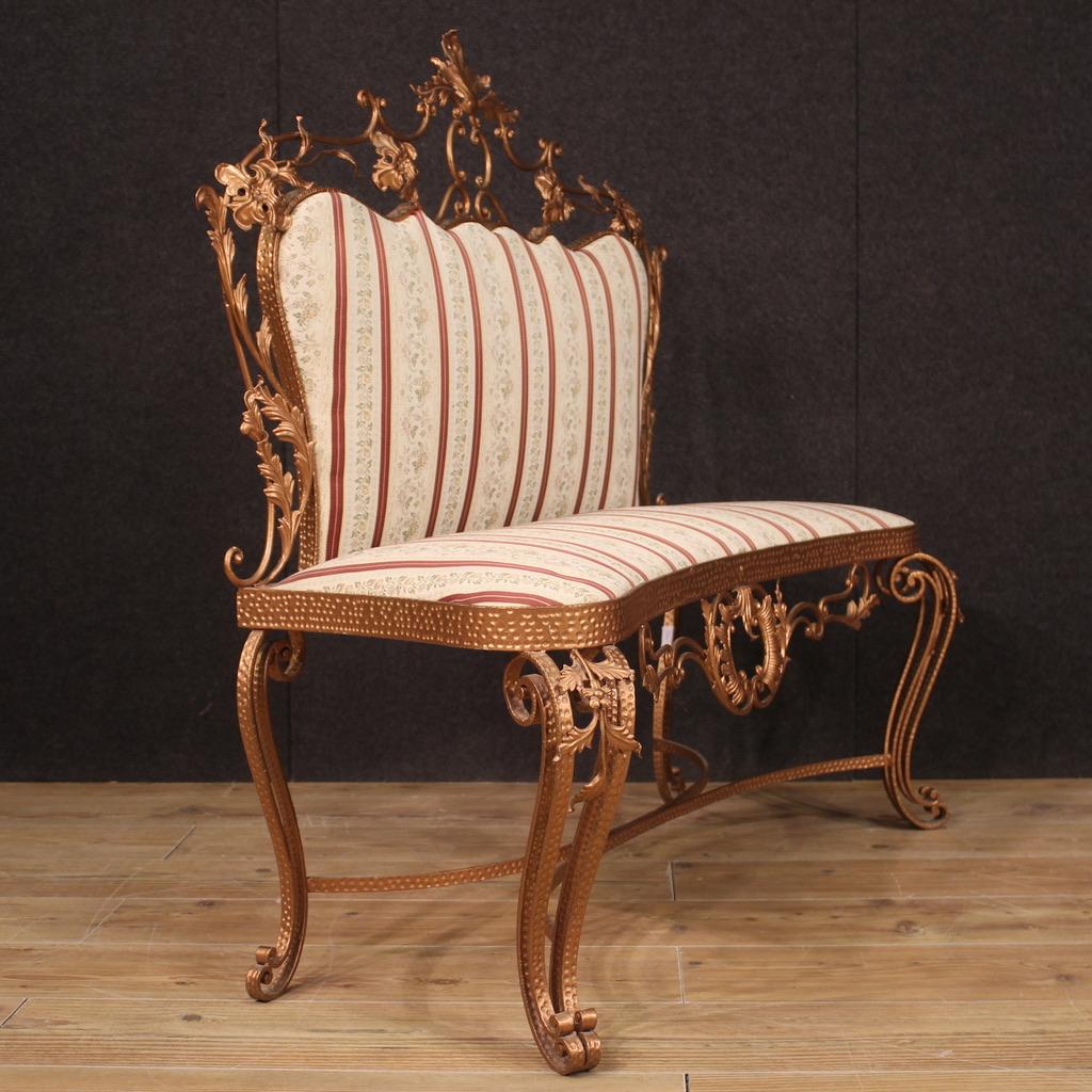 20th Century Iron and Fabric Italian Design Pier Luigi Colli Sofa, 1960 Mid-20th Century en venta