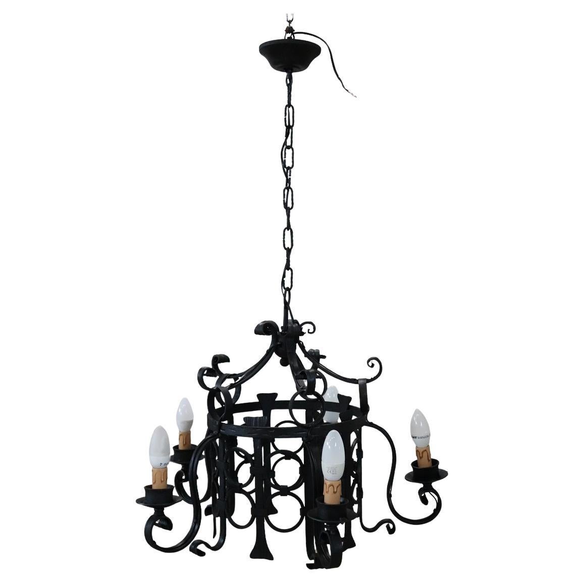 20th Century Iron Chandelier