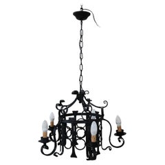 20th Century Iron Chandelier