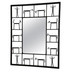 20th Century Iron Figurative Mirror