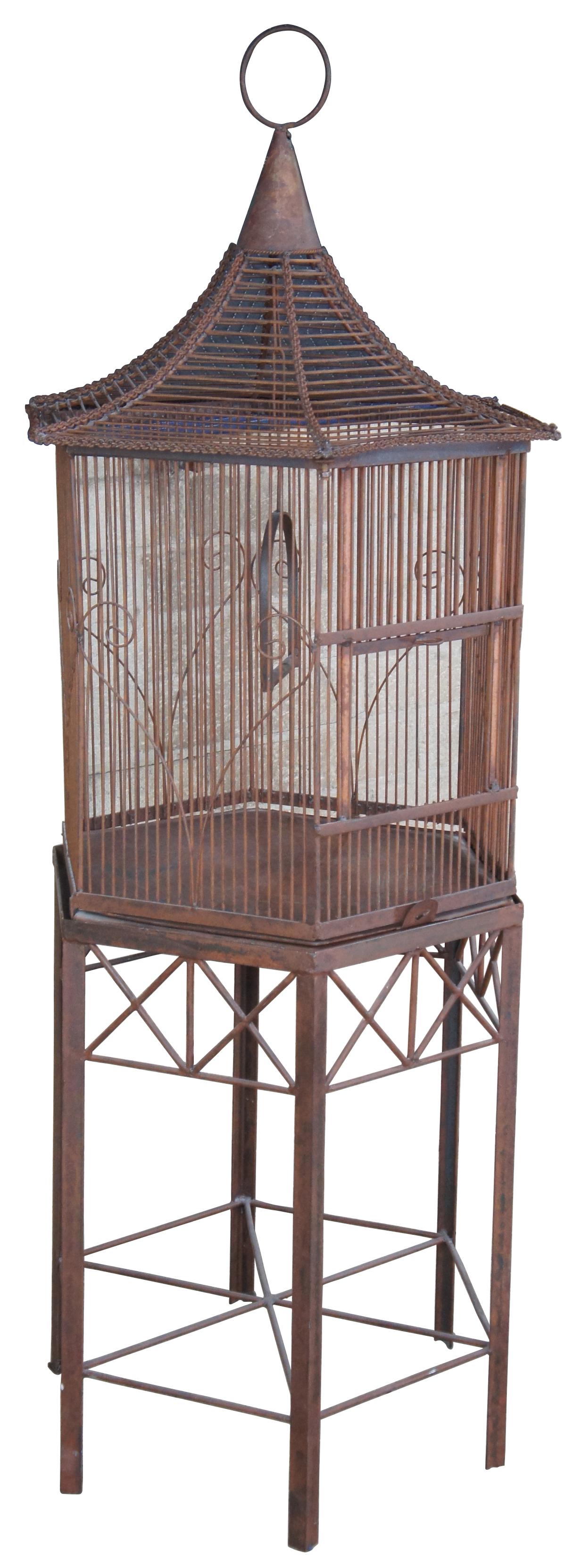 victorian bird cage with stand