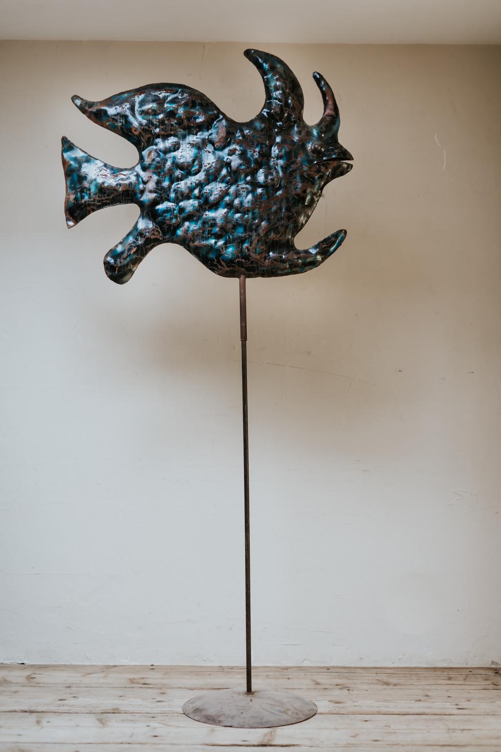 Iron-Skulptur eines Fisches aus dem 20. Jahrhundert (Eisen) im Angebot