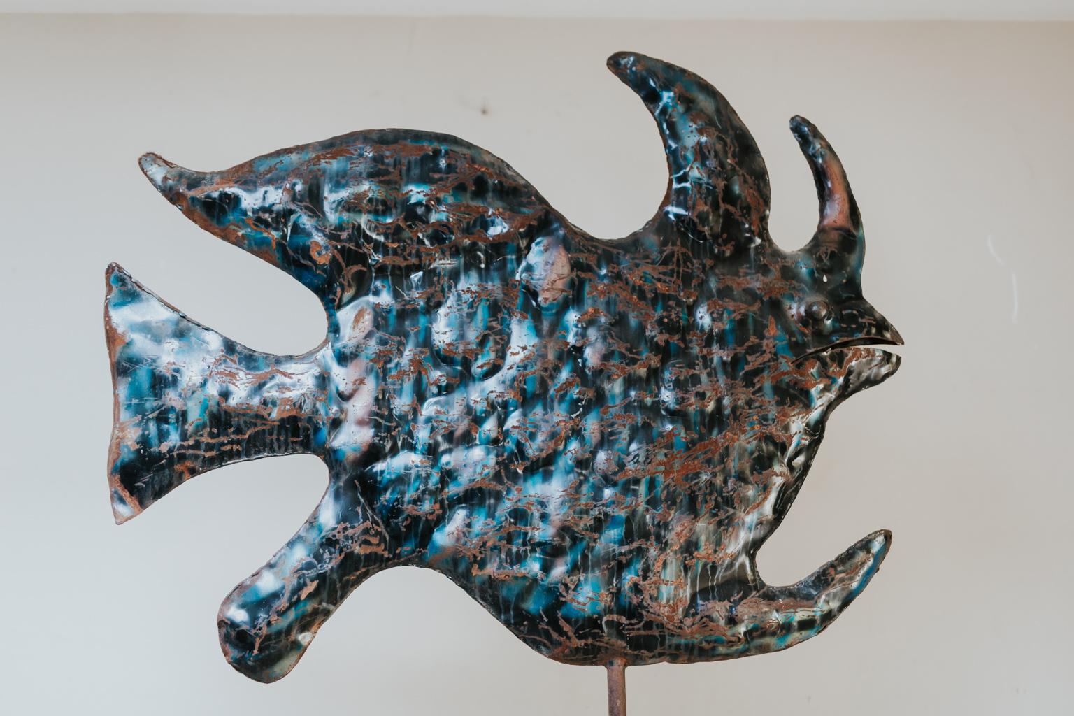 20th Century Iron Sculpture of a Fish For Sale 4