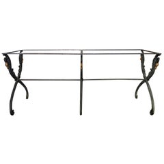 20th Century Iron Swan Console or Conservatory Table Base