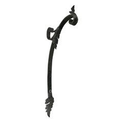 20th Century Iron Wall Bracket or Arm with Feather Detail