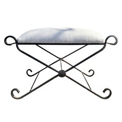 20th Century Iron X Bench, Possibly Salterini