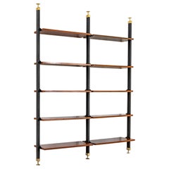 XX secolo, Italia Produzione Libreria a muro in legno anni
60