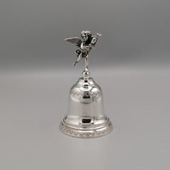 20th Century Italia Solid Silver Desk Bell in Empire Style