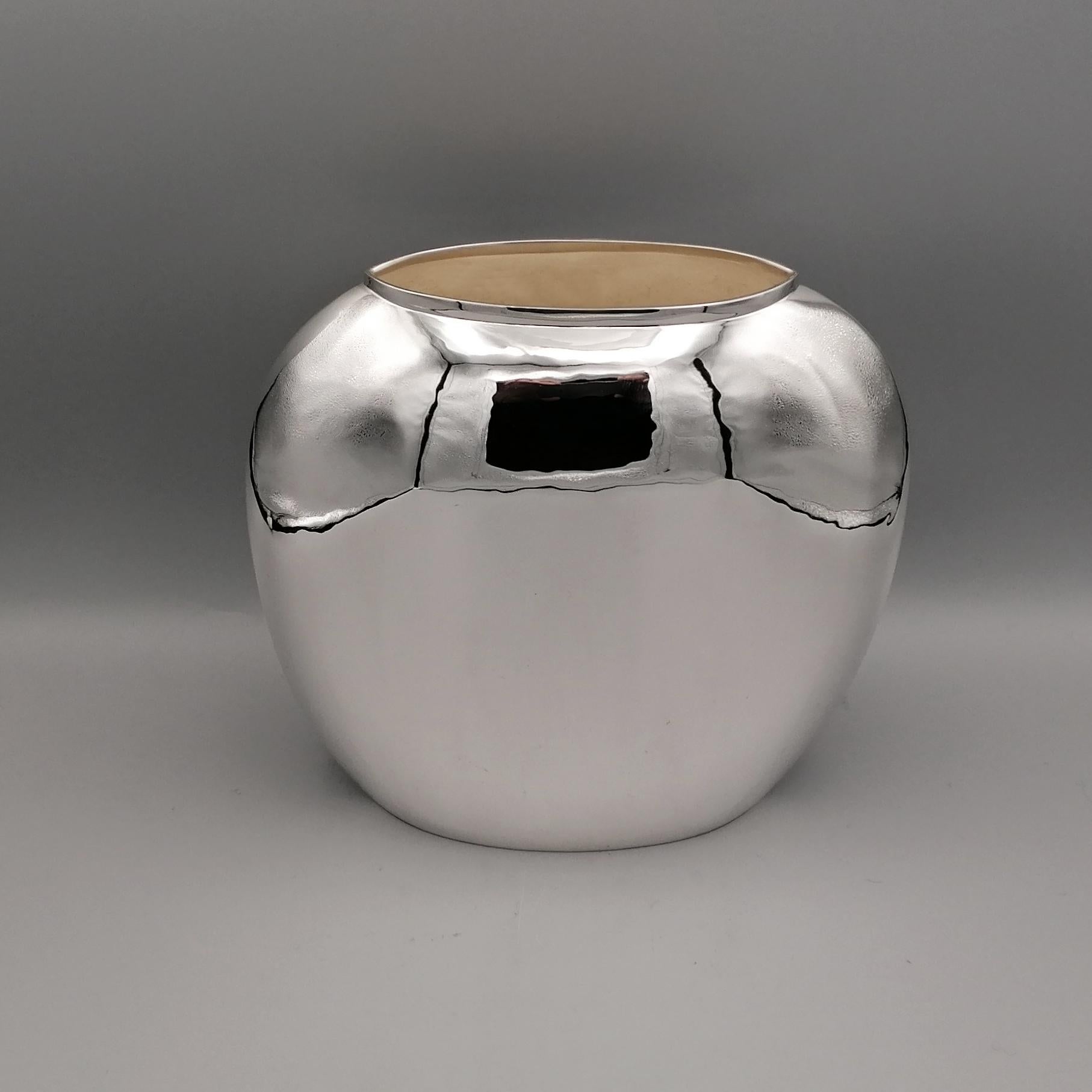 20th Century Italian Solid Silver Vase For Sale 6