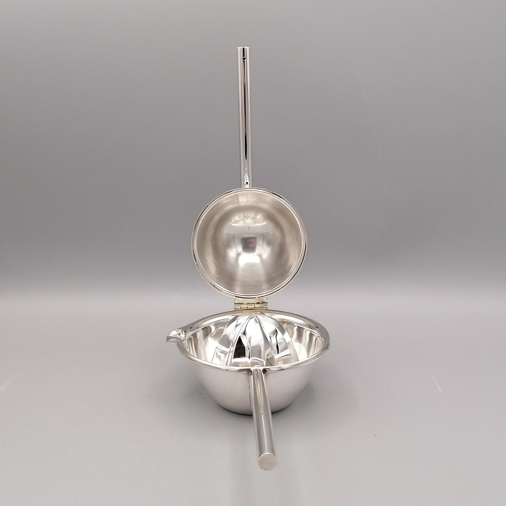 Exprimidor de plata de ley Italia del siglo XX en venta 8