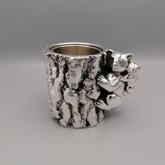 20th Century Italy Sterling Silver Mud with Koala and puppy