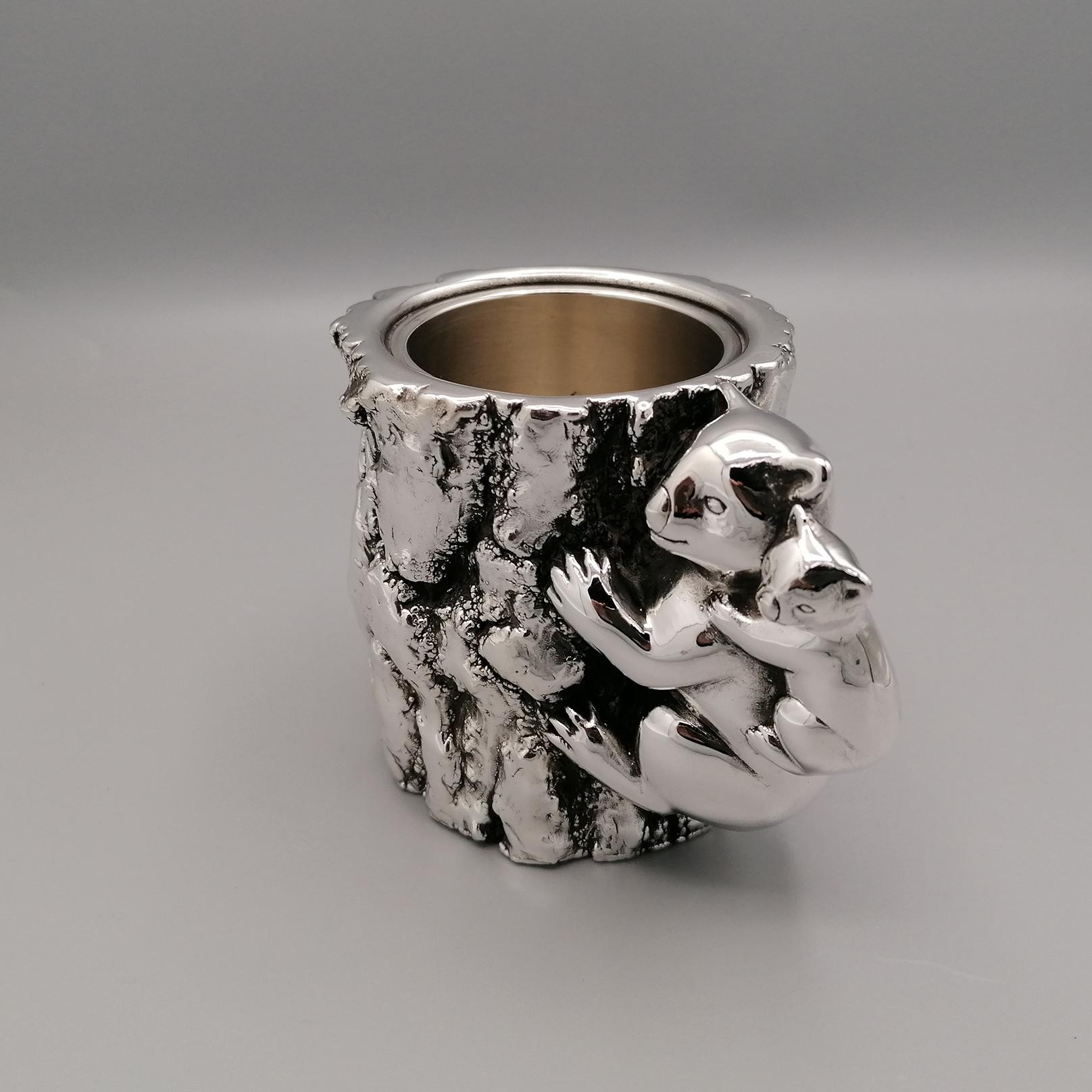Other 20th Century Italy Sterling Silver Mud with Koala and puppy For Sale