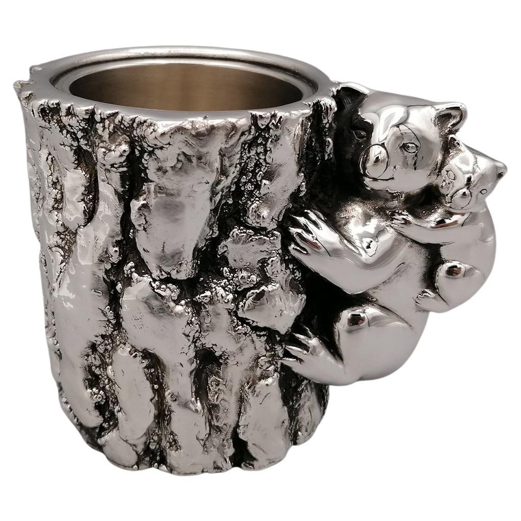 20th Century Italy Sterling Silver Mud with Koala and puppy For Sale