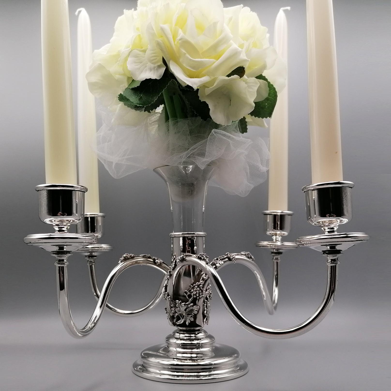 candelabra with flowers