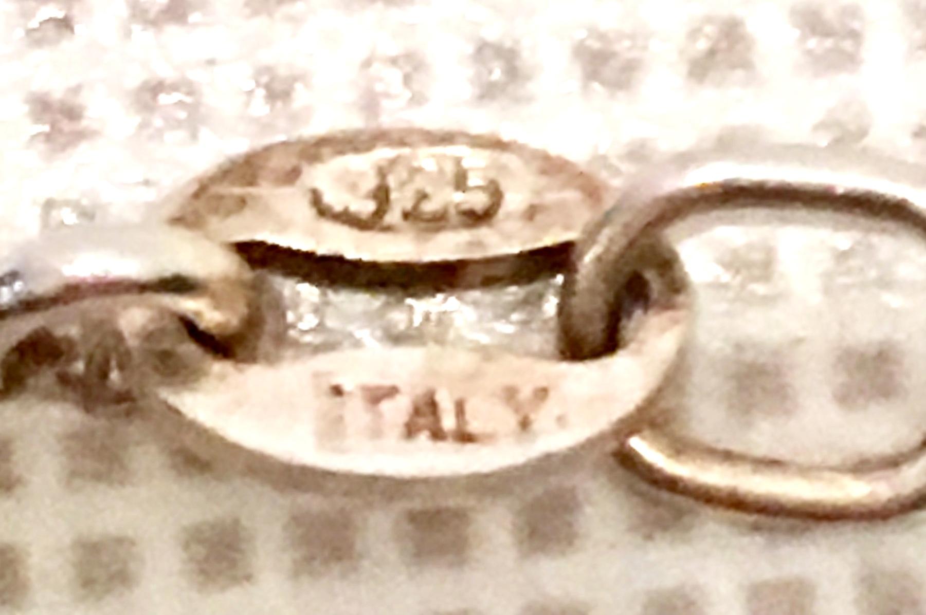 20th Century Italian 925 Sterling Lavender Jade Pendant Necklace & Earrings S/3 10