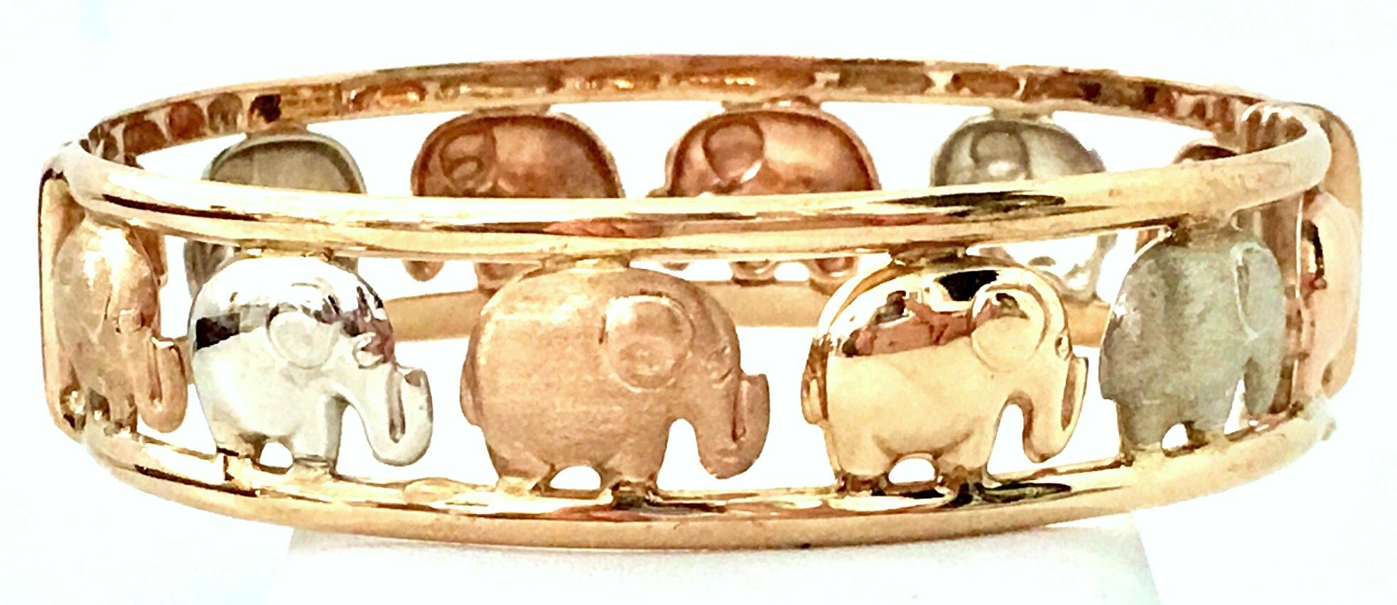 20th Century Italian 9K Rose, Yellow & White Gold 