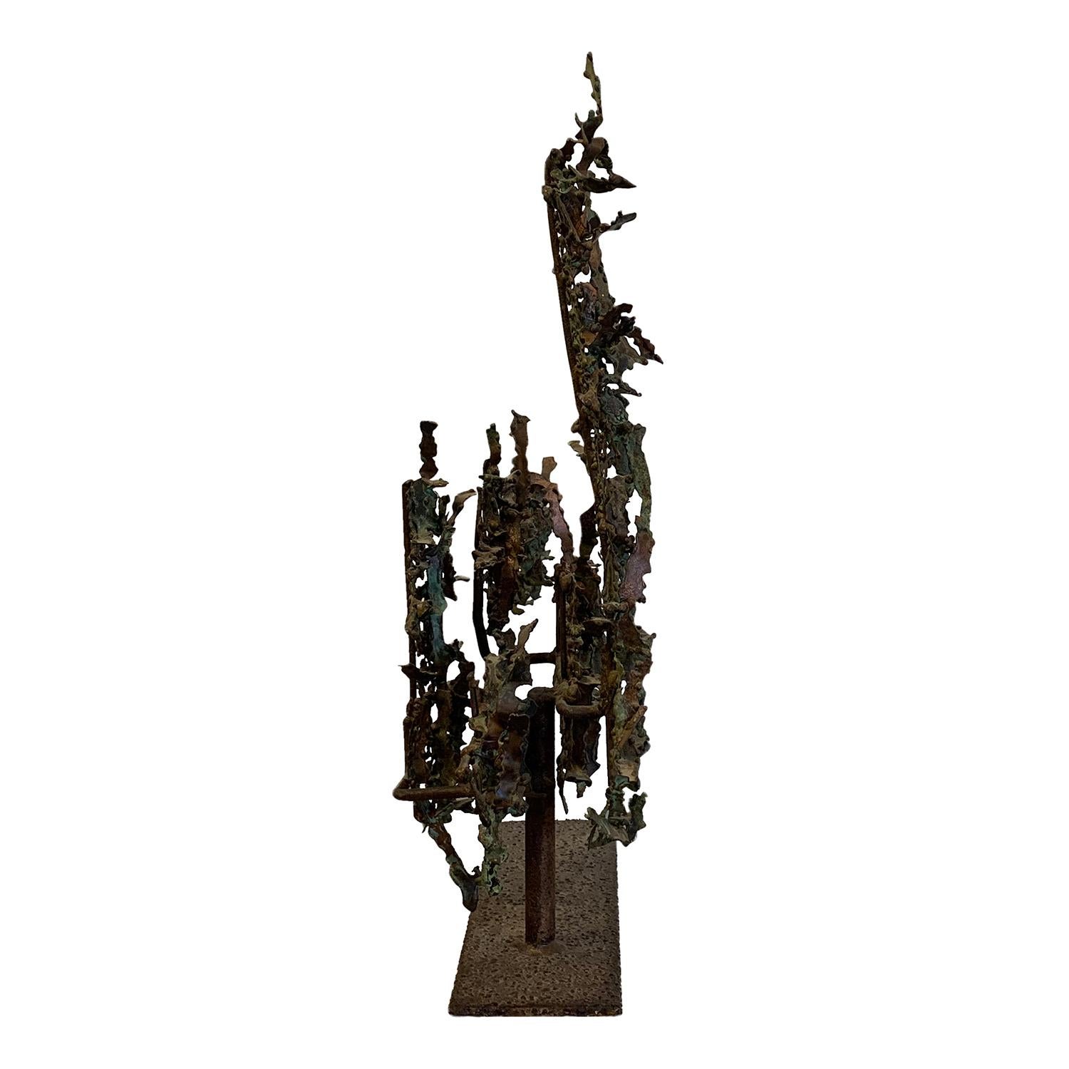 Hand-Crafted 20th Century Italian Brutalist Abstract Metal Sculpture by Marcello Fantoni