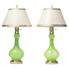 20th Century Italian Acid Green Murano Lamps