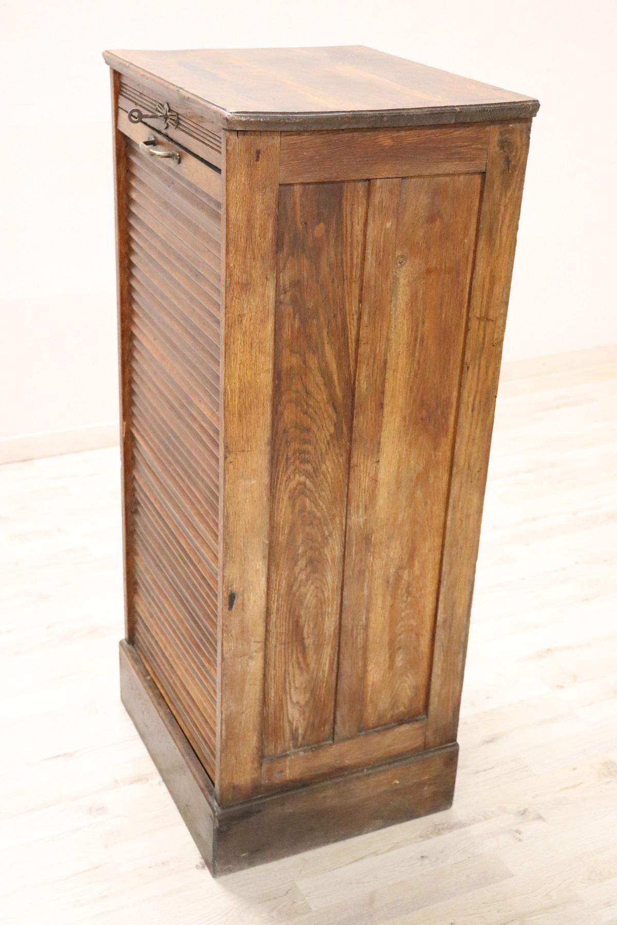20th Century Italian Apothecary Cabinet with Handmade Sliding Shutter Door 2