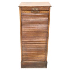 Vintage 20th Century Italian Apothecary Cabinet with Handmade Sliding Shutter Door