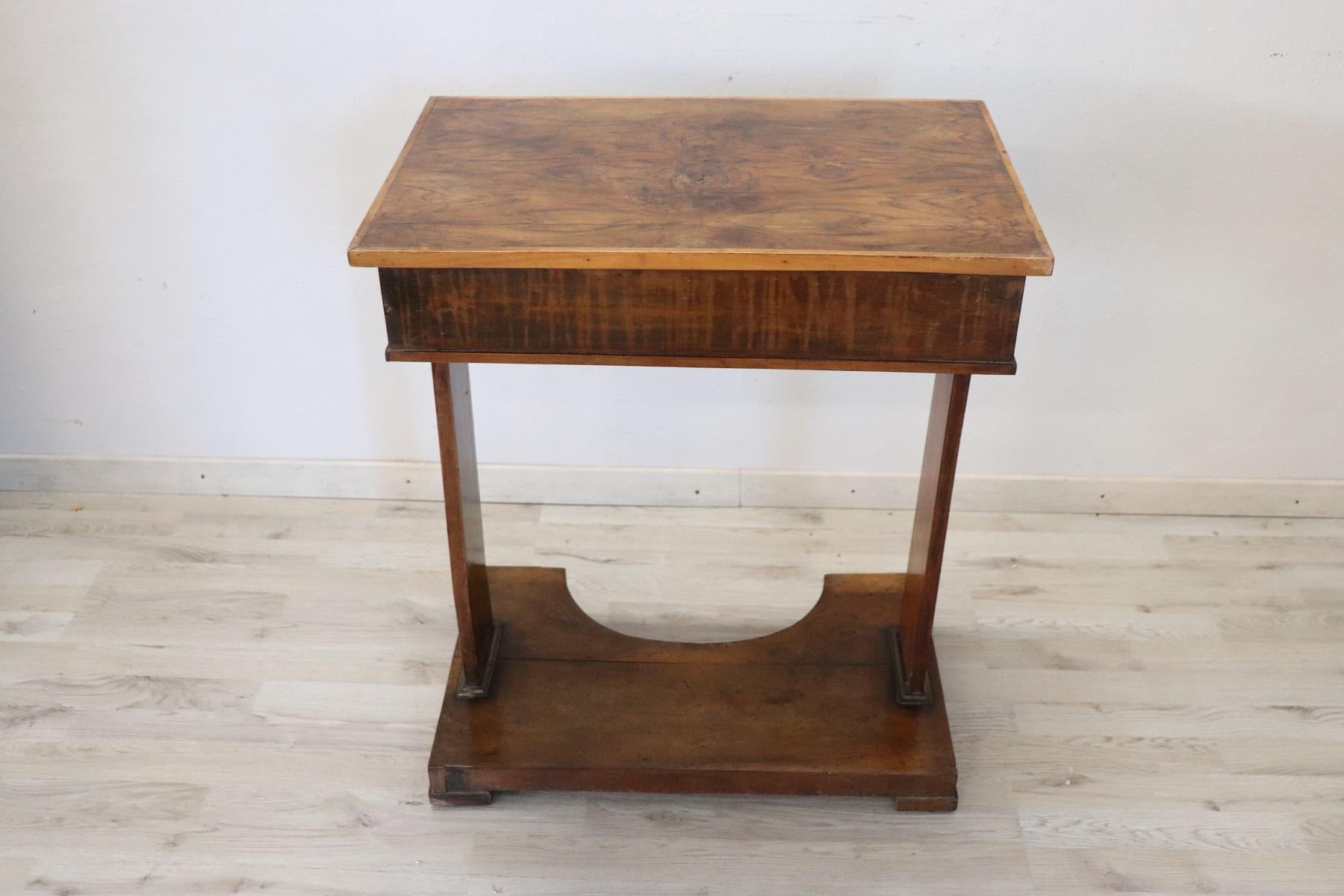 20th Century Italian Art Deco Briar Root Walnut Side Tables 4