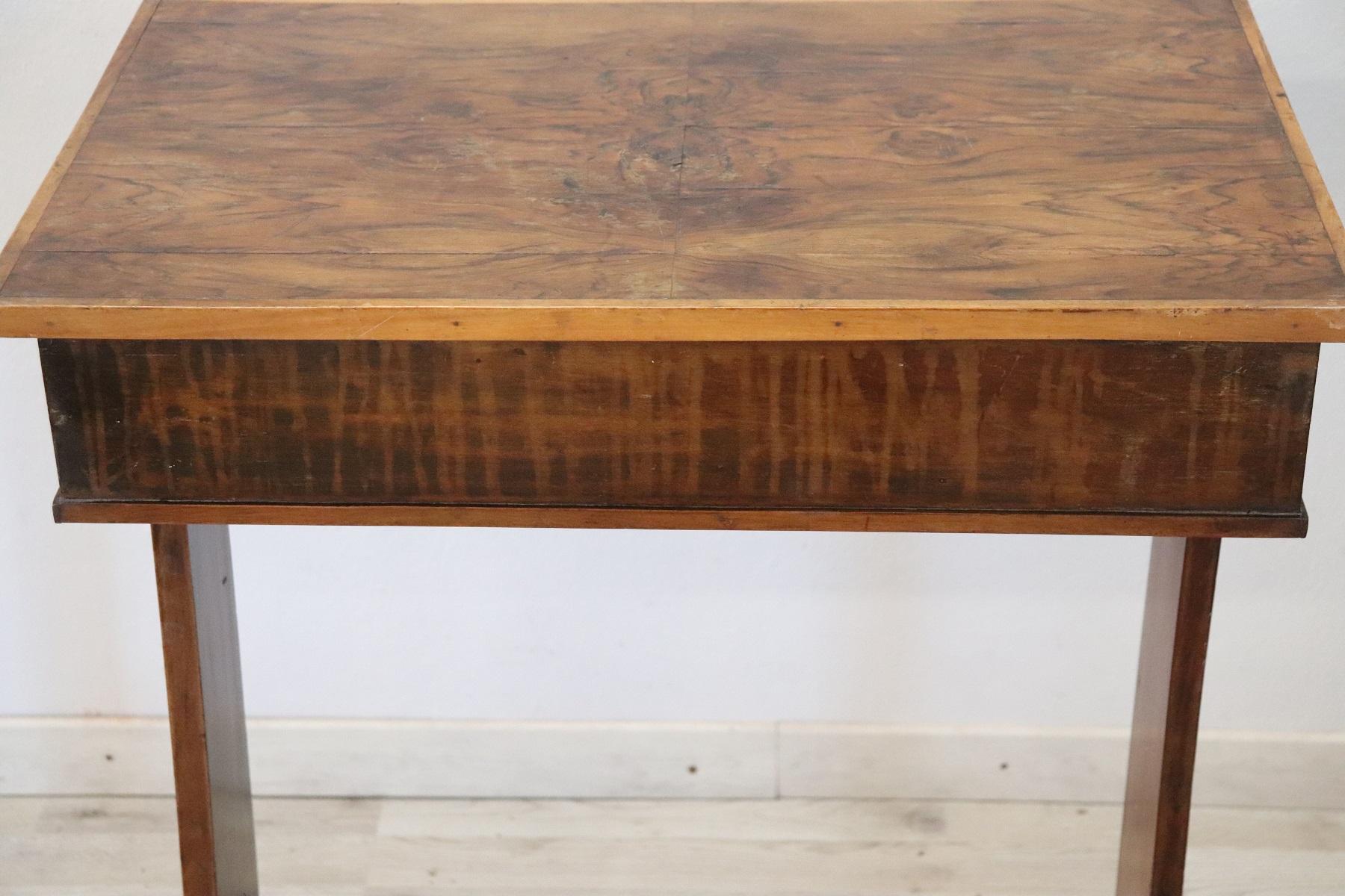 20th Century Italian Art Deco Briar Root Walnut Side Tables 5