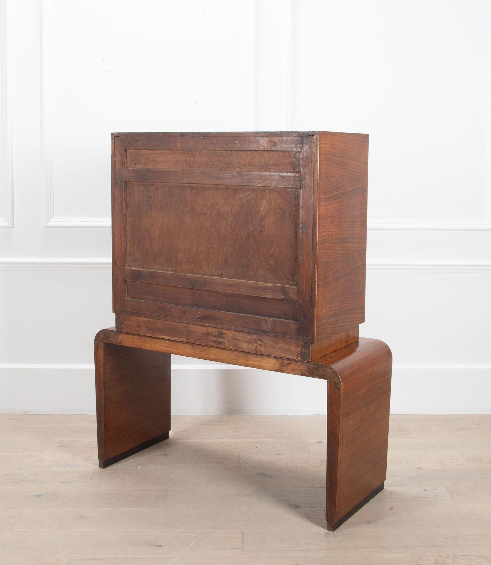 Mid-20th Century 20th Century Italian Art Deco Drinks Cabinet For Sale