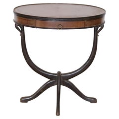20th Century Italian Art Deco Mahogany Oval Center Table or Side Table