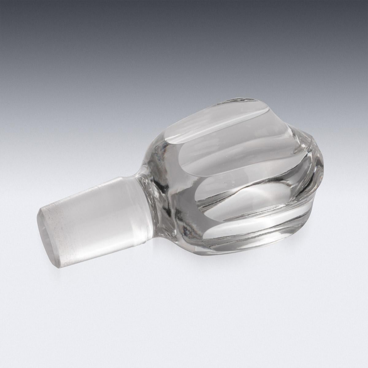 20th Century Italian Art Deco Solid Silver & Cut Glass Decanter, c.1960 For Sale 3