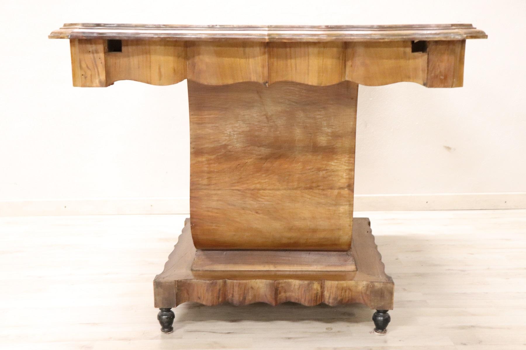 20th Century Italian Art Deco Walnut Burl Dining Table or Center Table 1