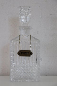 20th Century Italian Art Glass Whiskey Bottle, 1980s