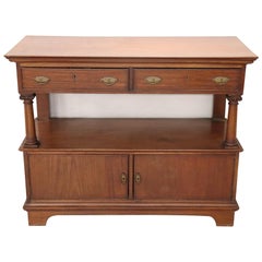 20th Century Italian Art Nouveau Important Mahogany Console Table by Ducrot