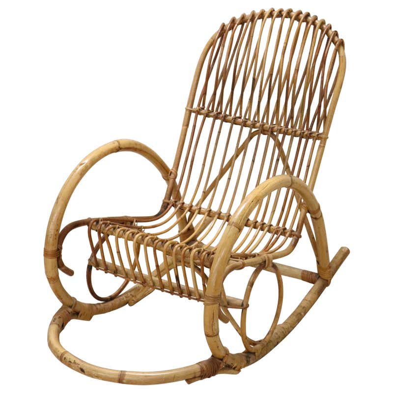 Bamboo Rocking Chairs - 28 For Sale at 1stdibs