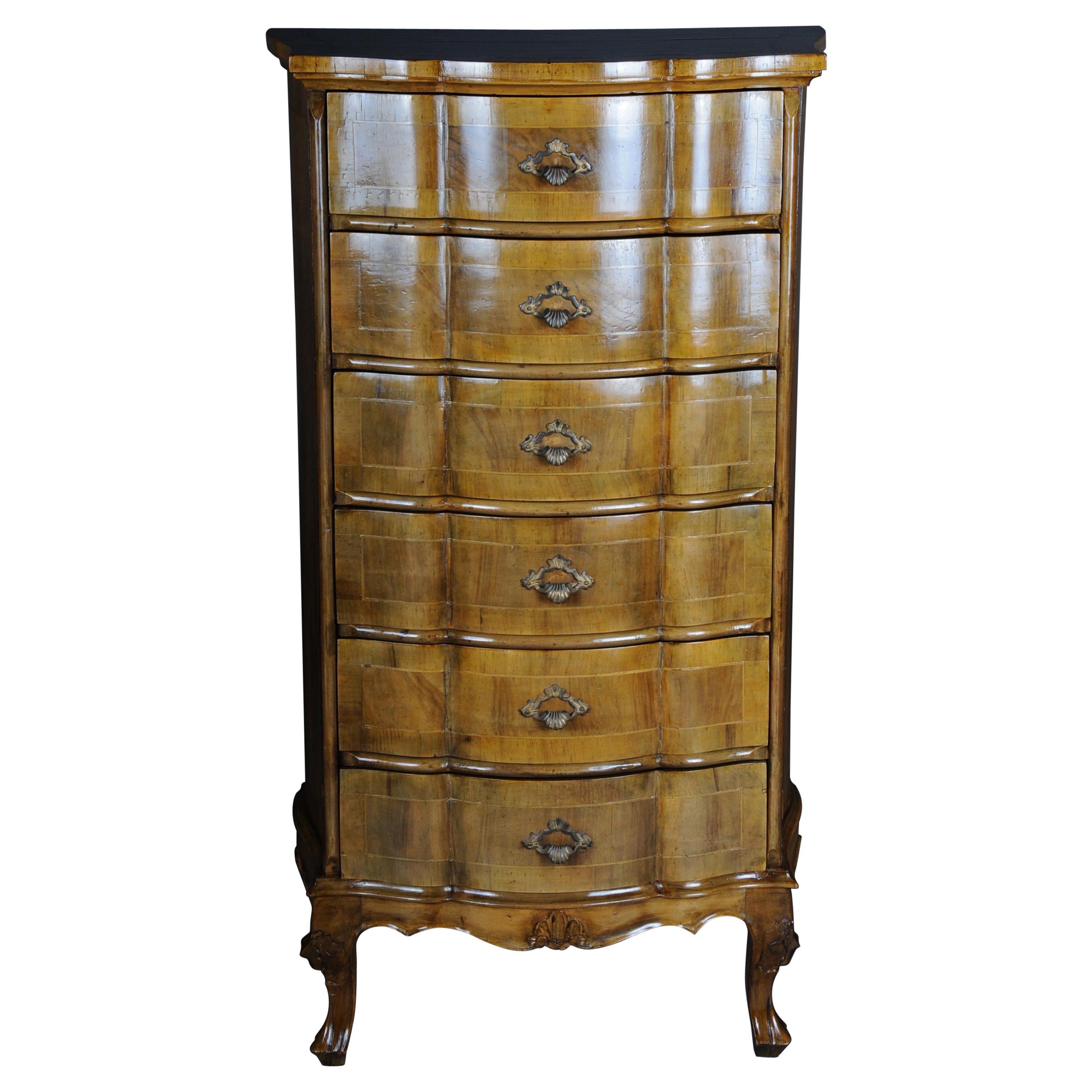 20th Century Italian Baroque Chiffonniere/High Chest of Drawers For Sale