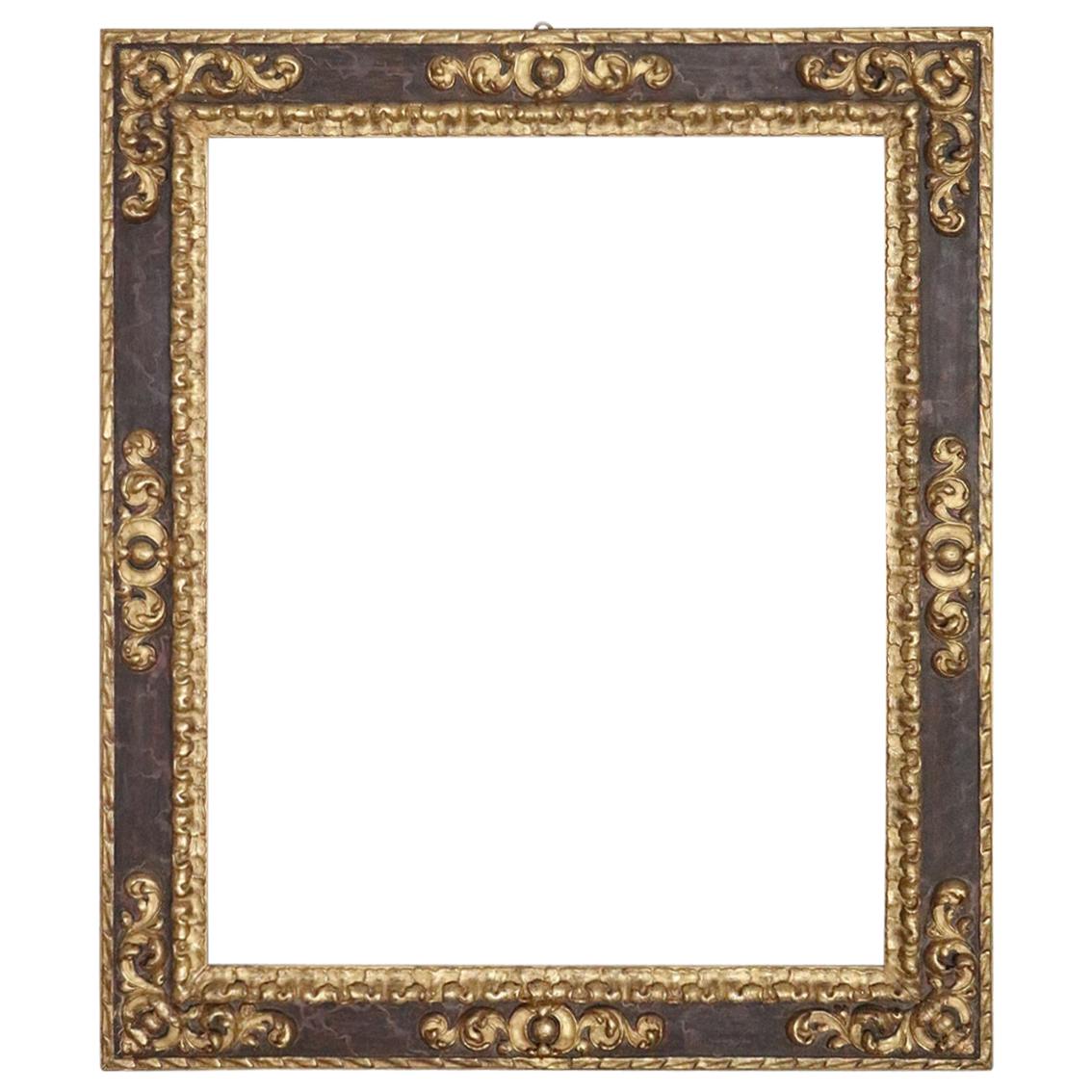 20th Century Italian Baroque Style Carved and Gilded Wood Frame