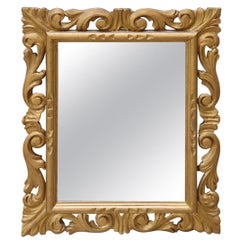 20th Century Italian Baroque Style Carved and Gilded Wood Wall Mirror