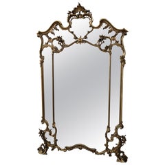 20th Century Italian Baroque Style Carved Gilded Wood Wall Mirror