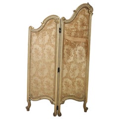 20th Century Italian Baroque Style Lacquered and Gilded Wood Screen