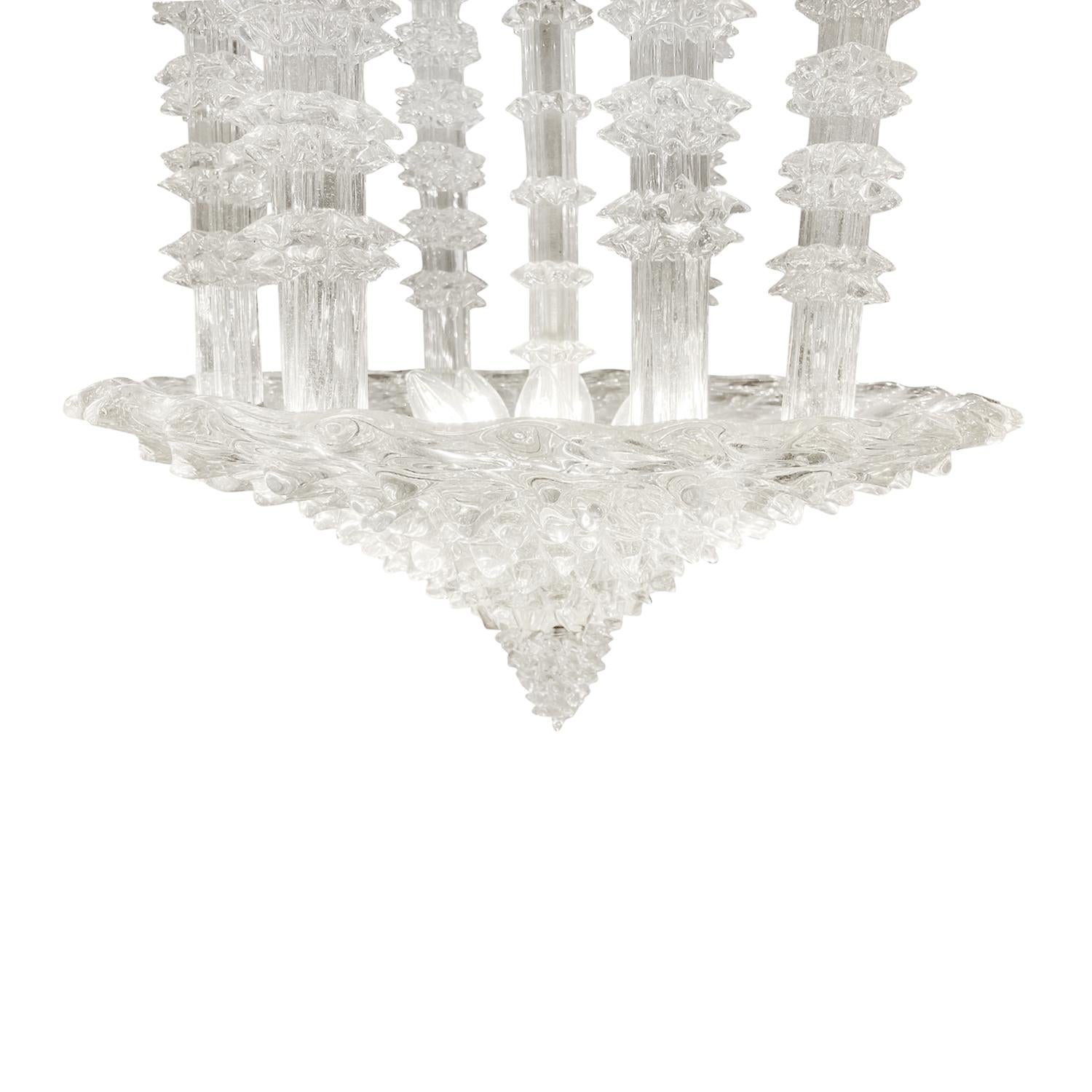 Metal 20th Century Italian Barovier Murano Glass Tear-Drop Pendant by Ercole Barovier For Sale