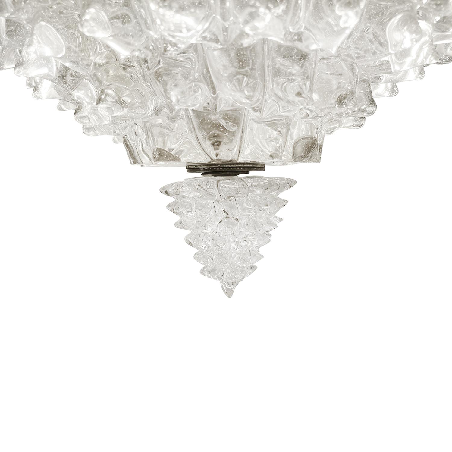 20th Century Italian Barovier Murano Glass Tear-Drop Pendant by Ercole Barovier For Sale 2