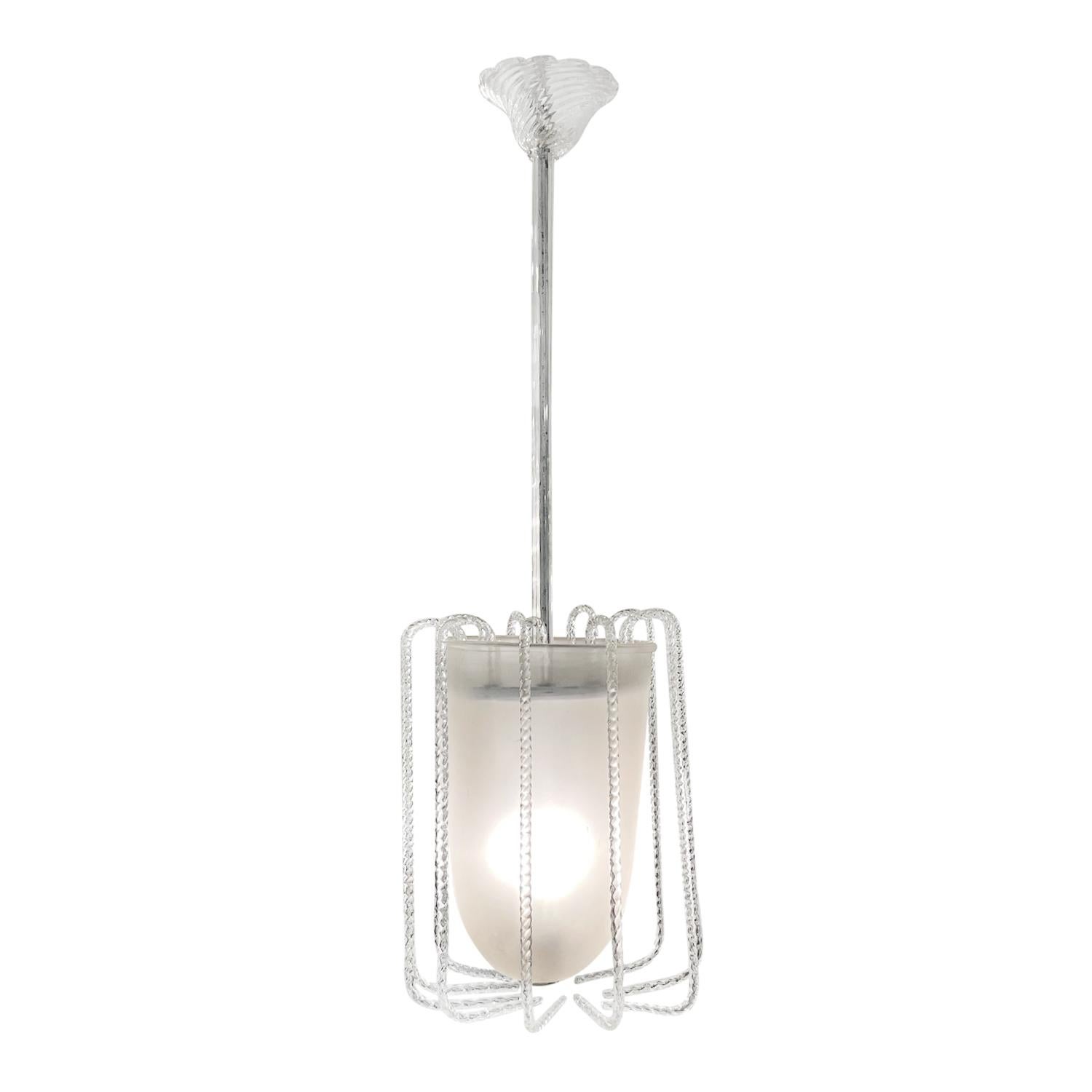 A round vintage Mid-Century modern Italian raindrop chandelier, pendant made of hand blown smoked Murano glass, designed by Ercole Barovier and produced by Barovier & Toso in good condition. The detailed ceiling light, lamp is supported by a long