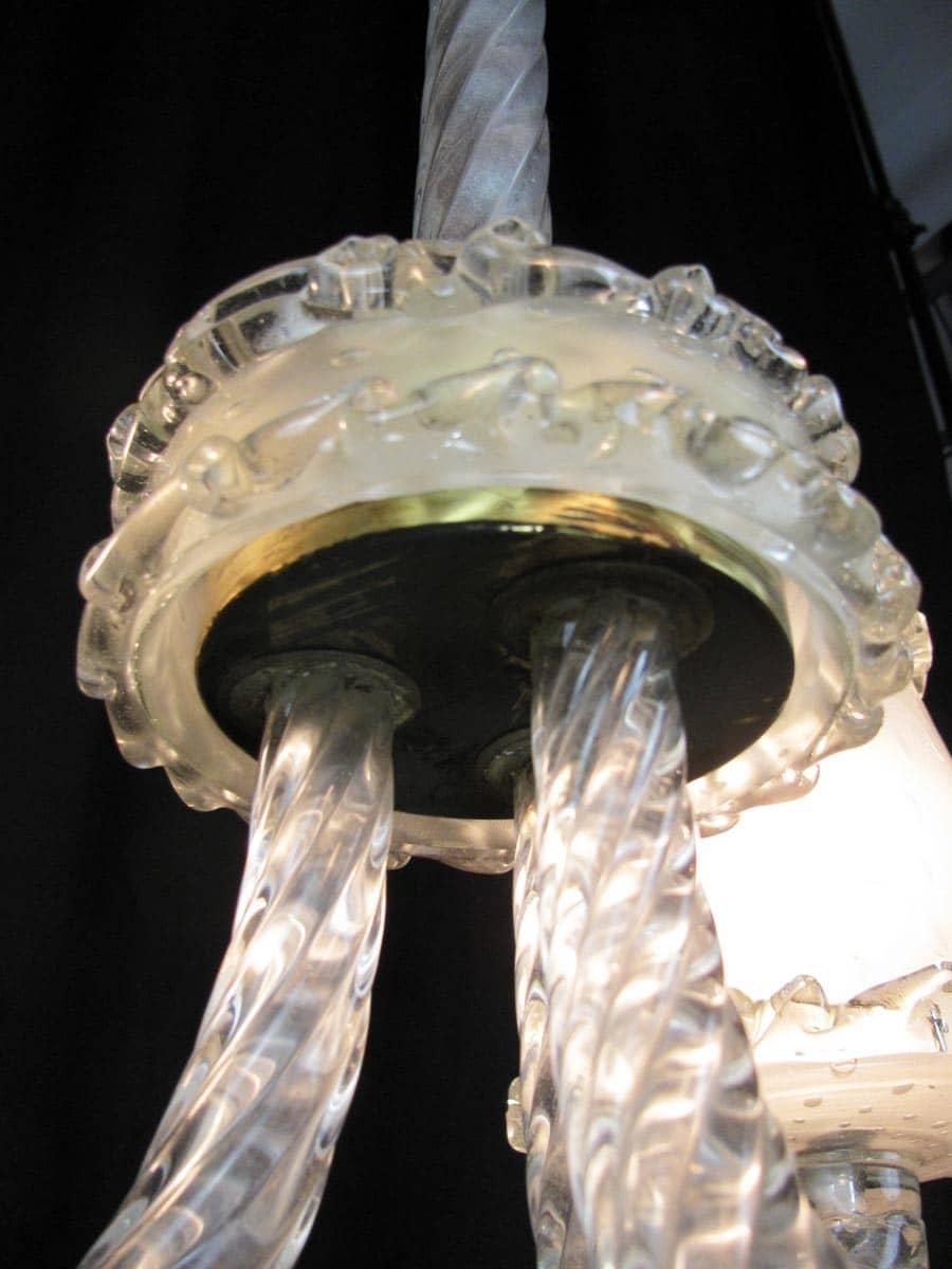 Italienischer Barovier Toso-Kronleuchter aus venezianischem Muranoglas des 20. Jahrhunderts im Angebot 8